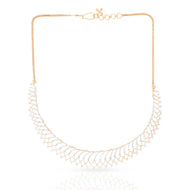 Shiny Cheerful Swirls Diamond Short Necklace