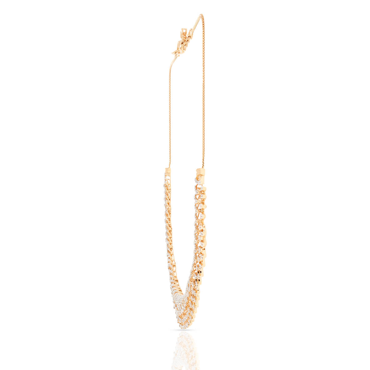 Shiny Cheerful Swirls Diamond Short Necklace
