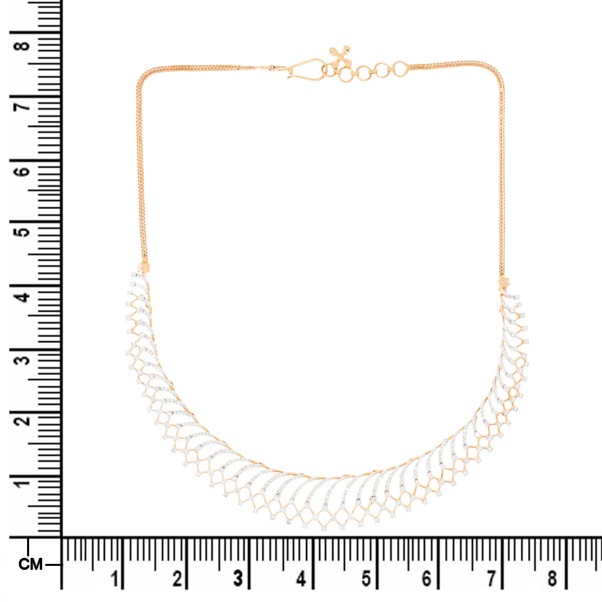 Shiny Cheerful Swirls Diamond Short Necklace