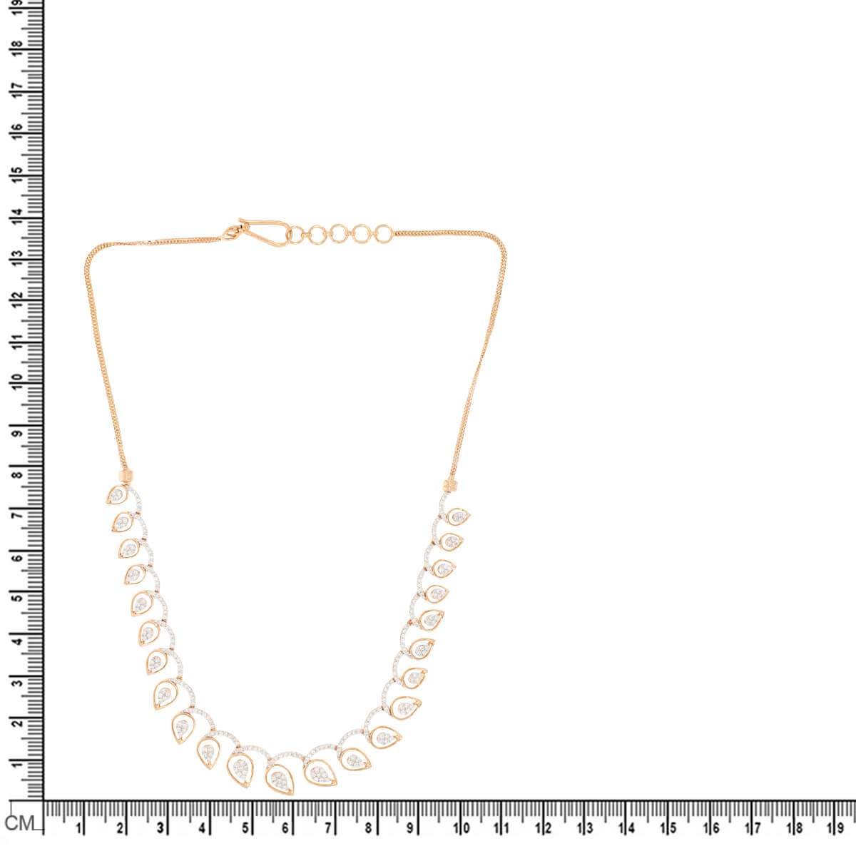 Charming Foliages Dazzle Diamond Short Necklace