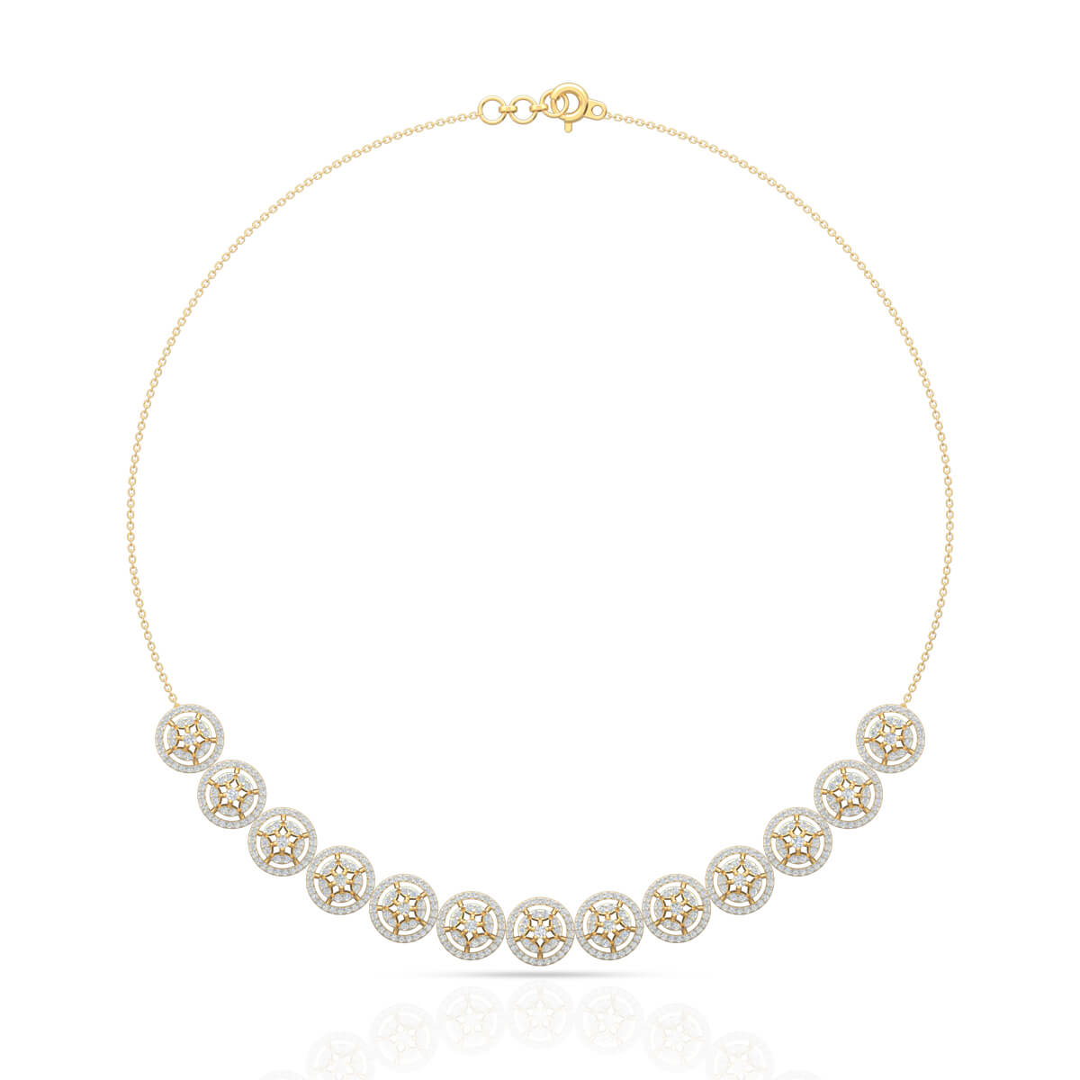 Petite Orbs Harmonic Dazzle Diamond Short Necklace