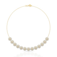 Petite Orbs Harmonic Dazzle Diamond Short Necklace