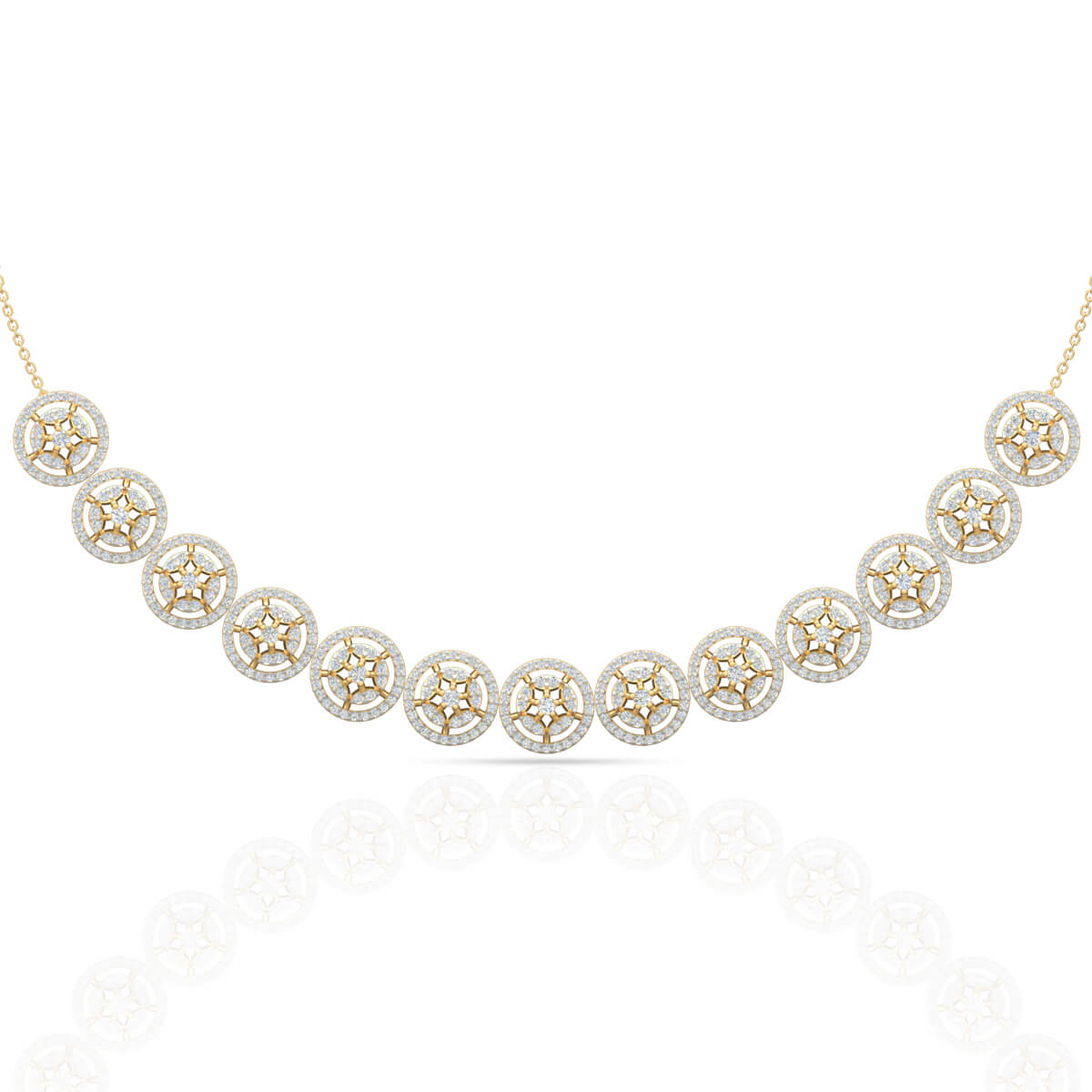 Petite Orbs Harmonic Dazzle Diamond Short Necklace