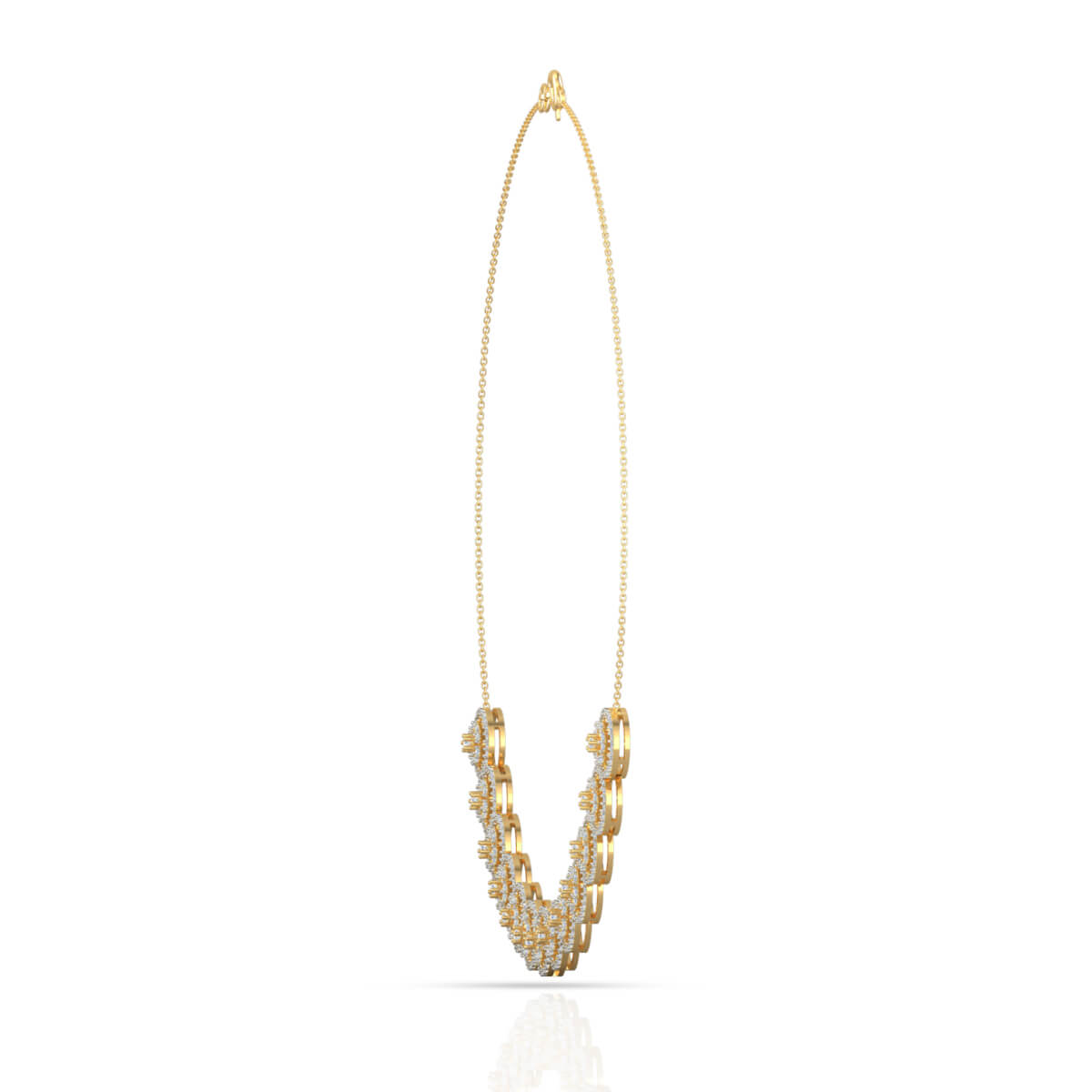 Petite Orbs Harmonic Dazzle Diamond Short Necklace