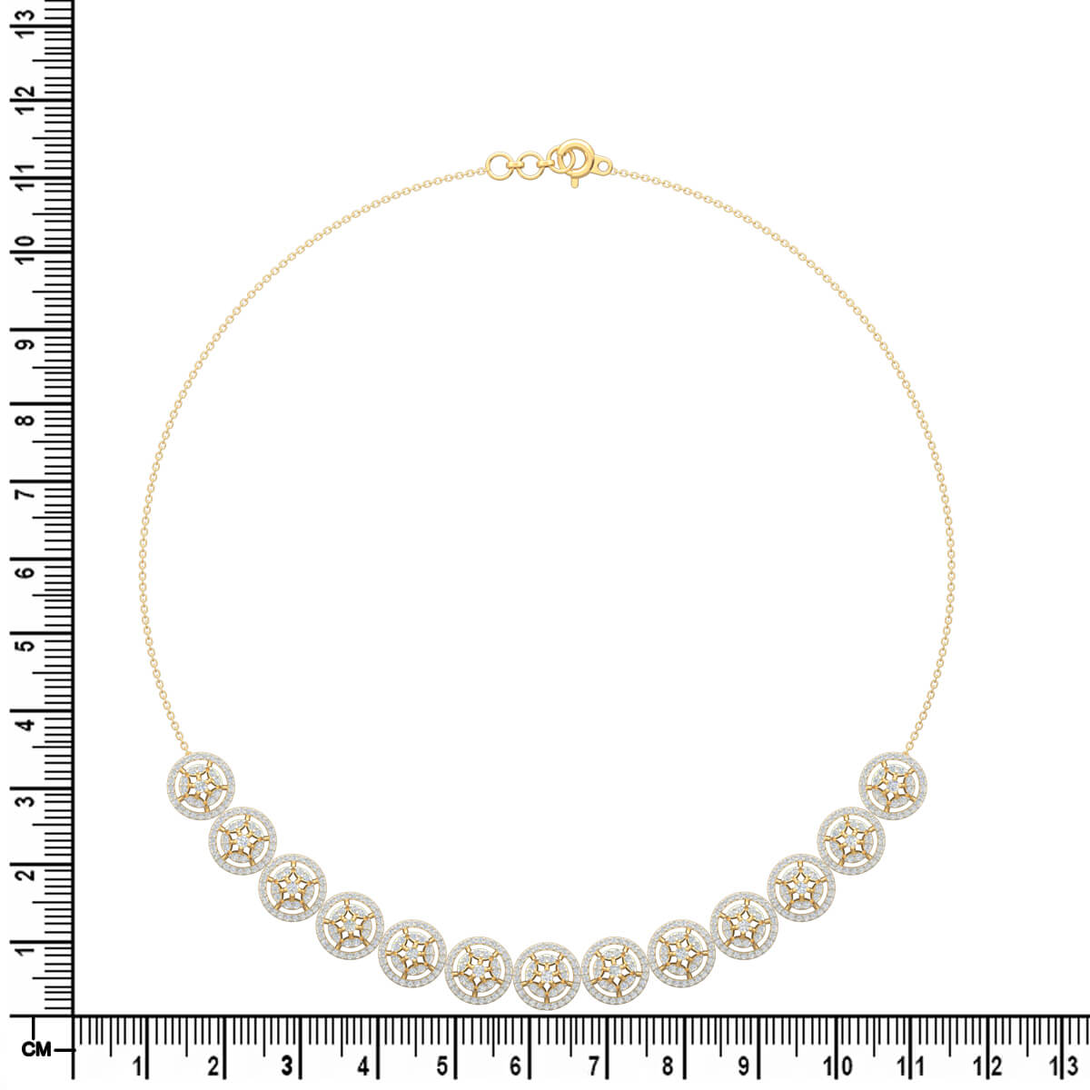 Petite Orbs Harmonic Dazzle Diamond Short Necklace
