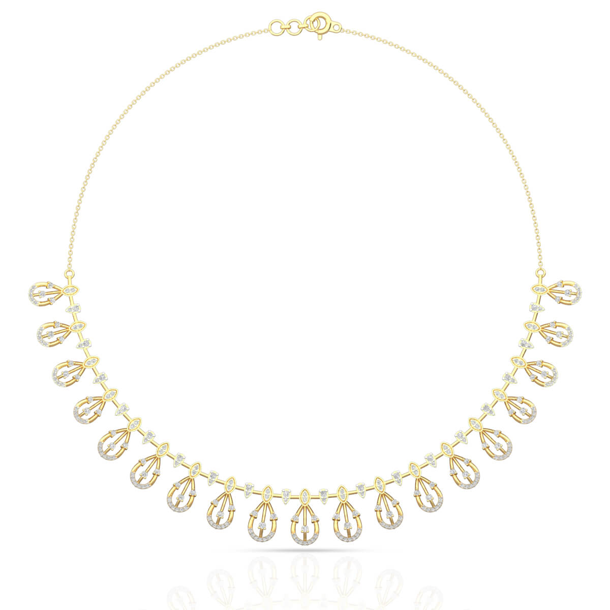 Petite Foliages Harmonic Dazzle Diamond Short Necklace