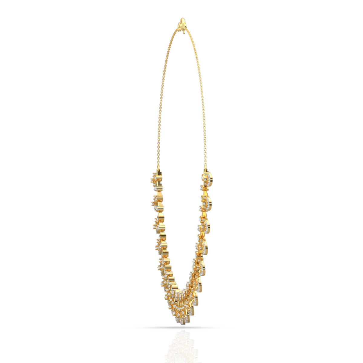 Petite Foliages Harmonic Dazzle Diamond Short Necklace