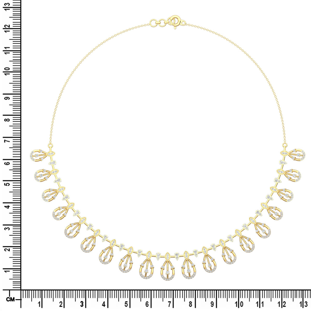 Petite Foliages Harmonic Dazzle Diamond Short Necklace