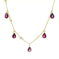 9K Lab Grown Diamond Colorstone Necklace