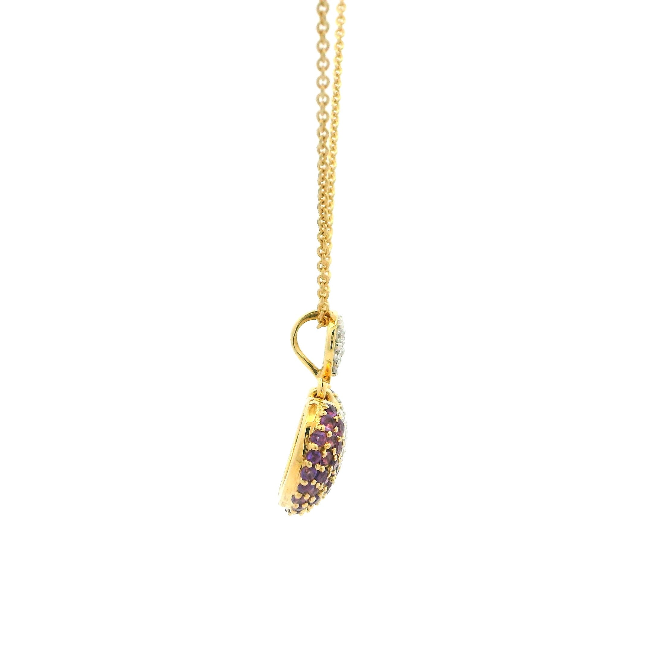 9K Lab Grown Diamond Colorstone Necklace