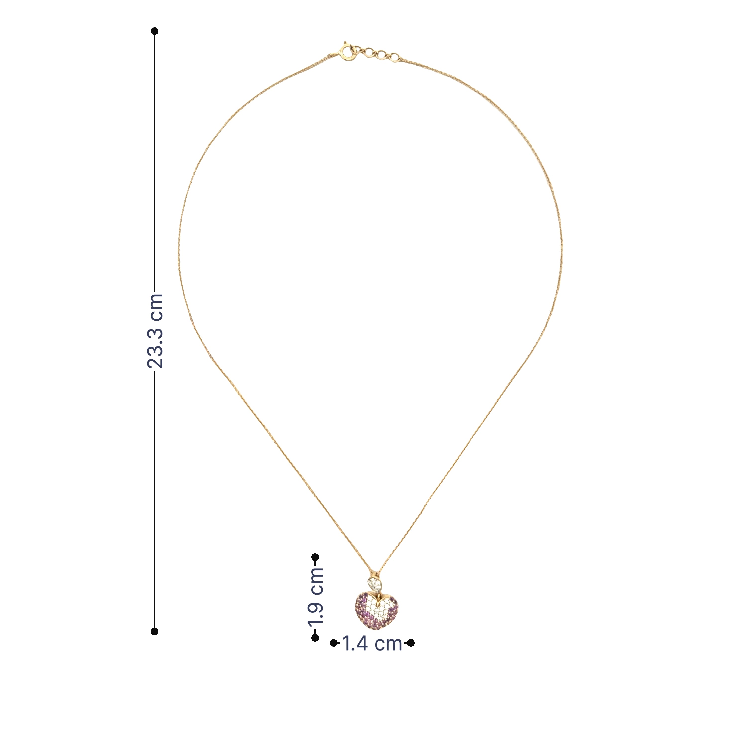 9K Lab Grown Diamond Colorstone Necklace