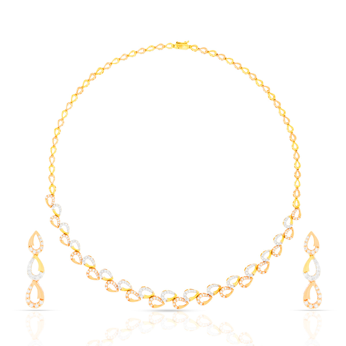 Minimalist Radiance 18K Diamond Short Necklace Set