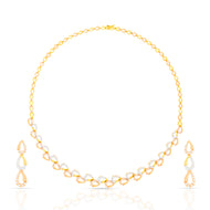 Minimalist Radiance 18K Diamond Short Necklace Set