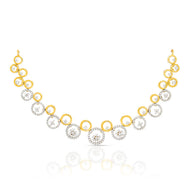 Beautiful Floral Harmony Diamond Short Necklace