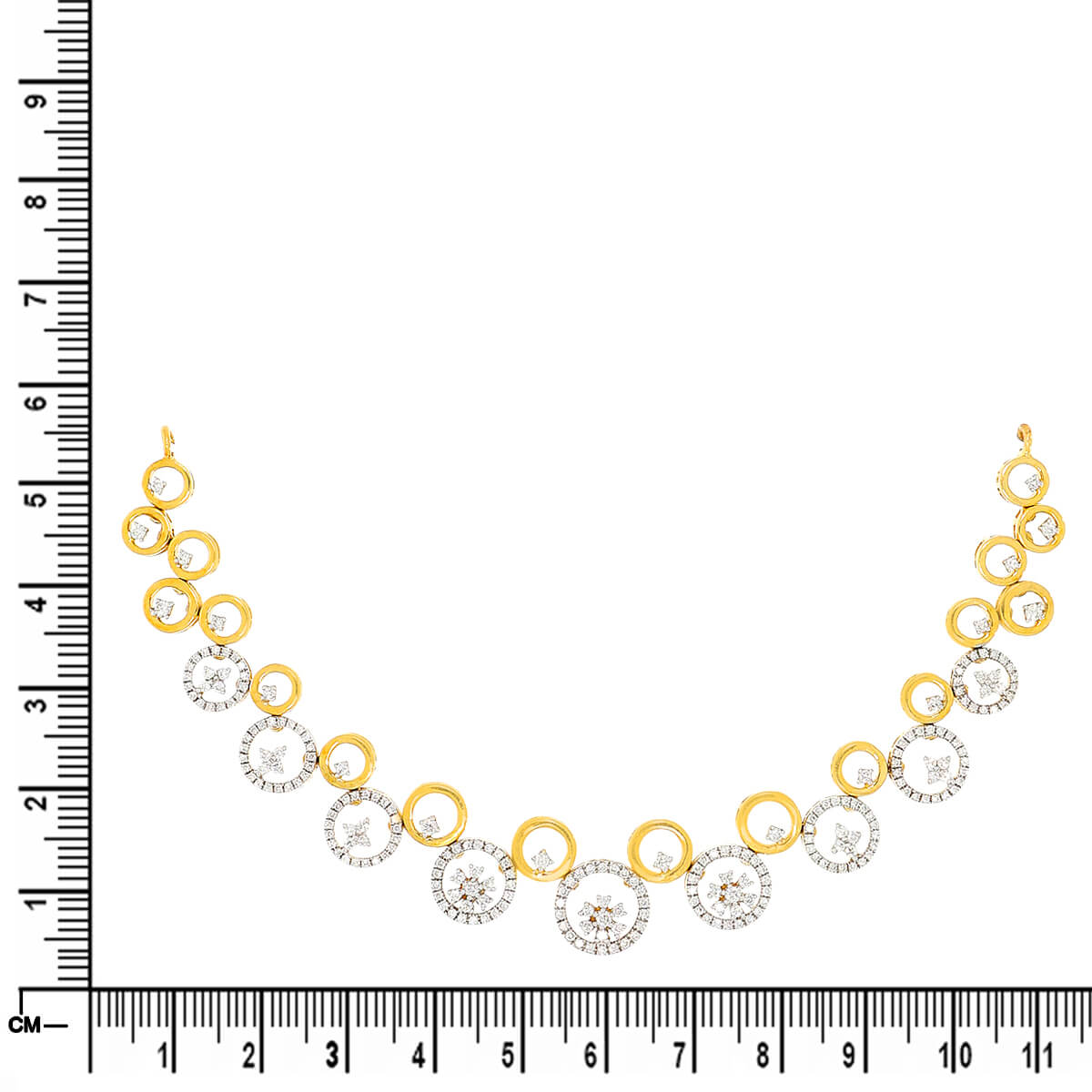 Beautiful Floral Harmony Diamond Short Necklace