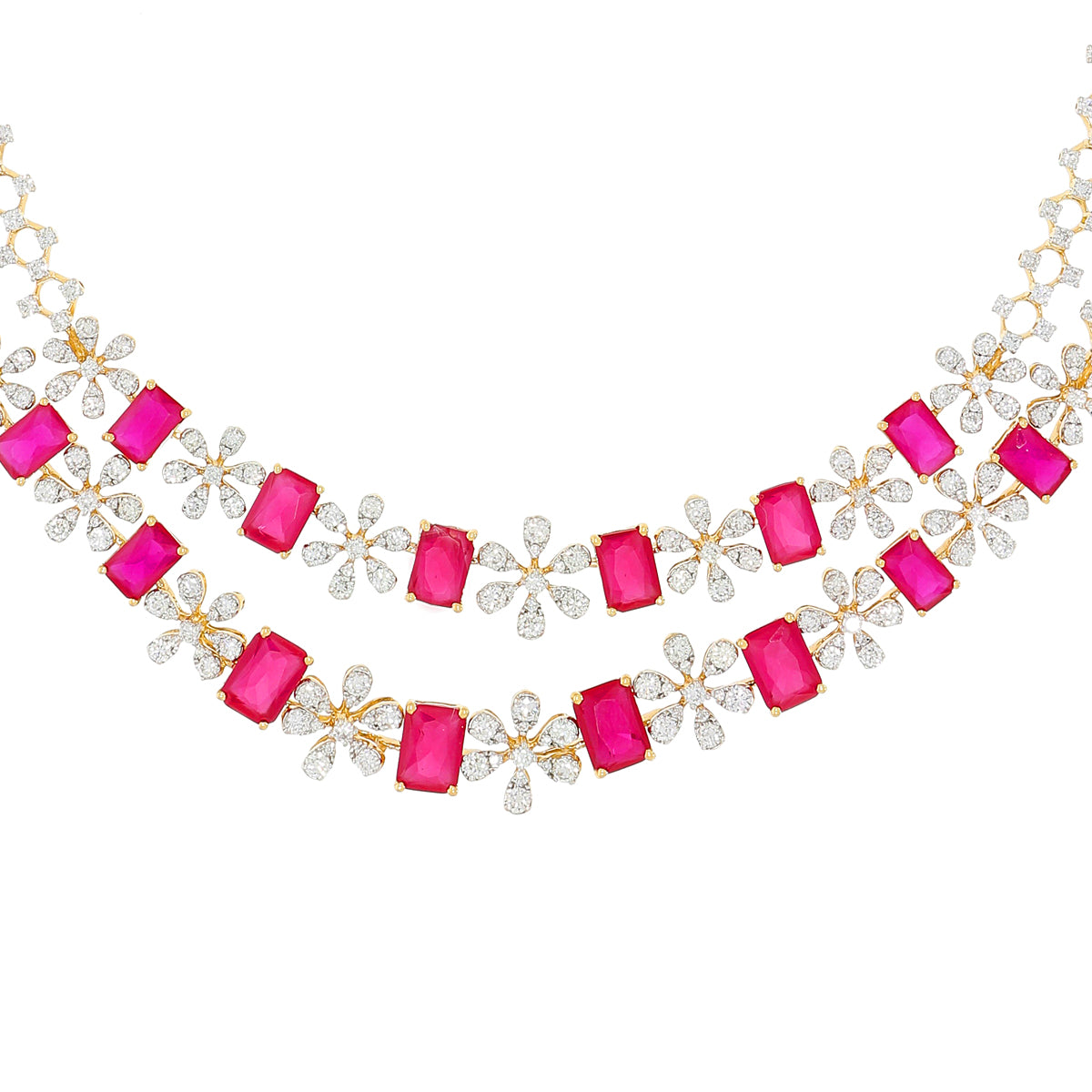 Crimson Radiance Diamond Necklace