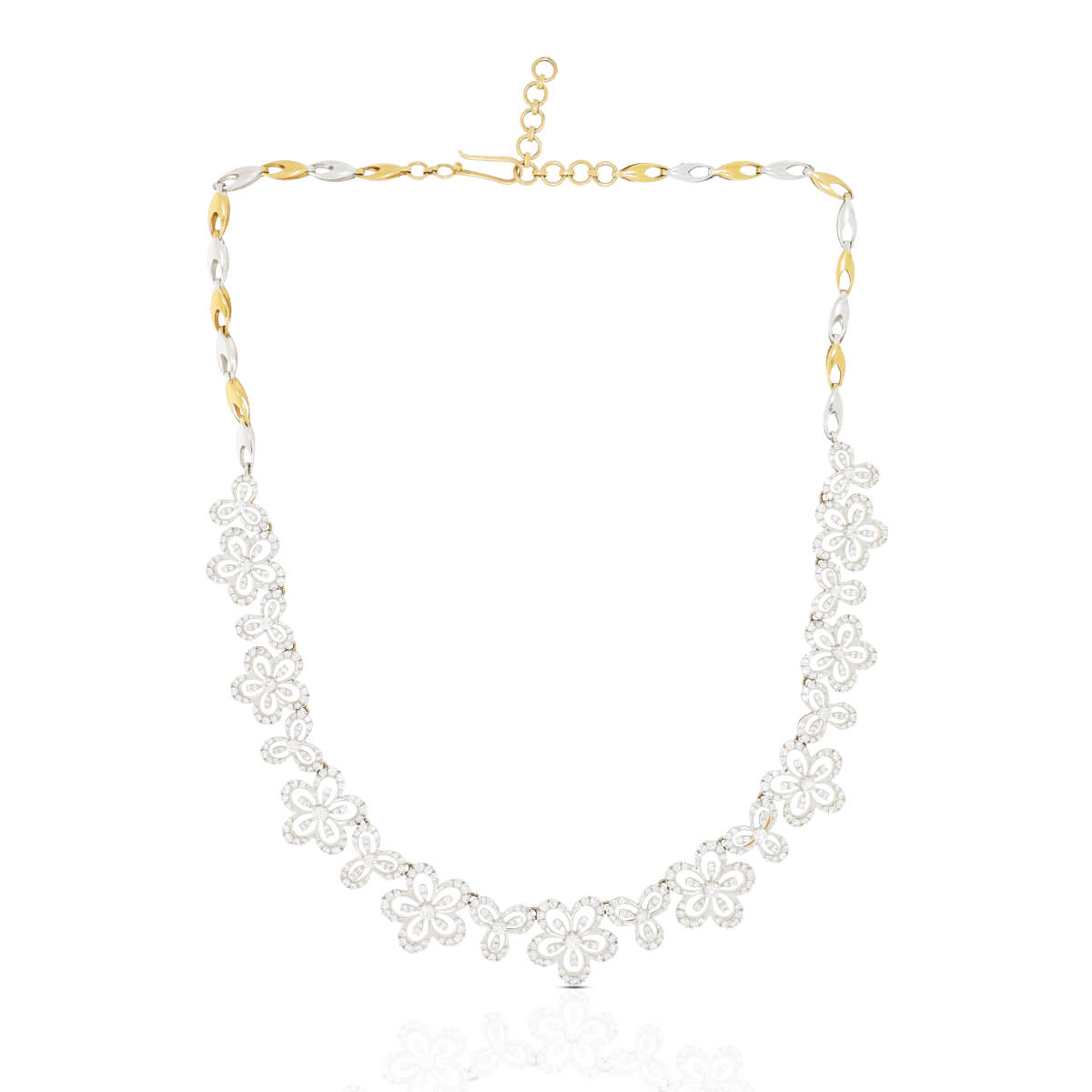 Shimmering Blossoms Diamond Short Necklace