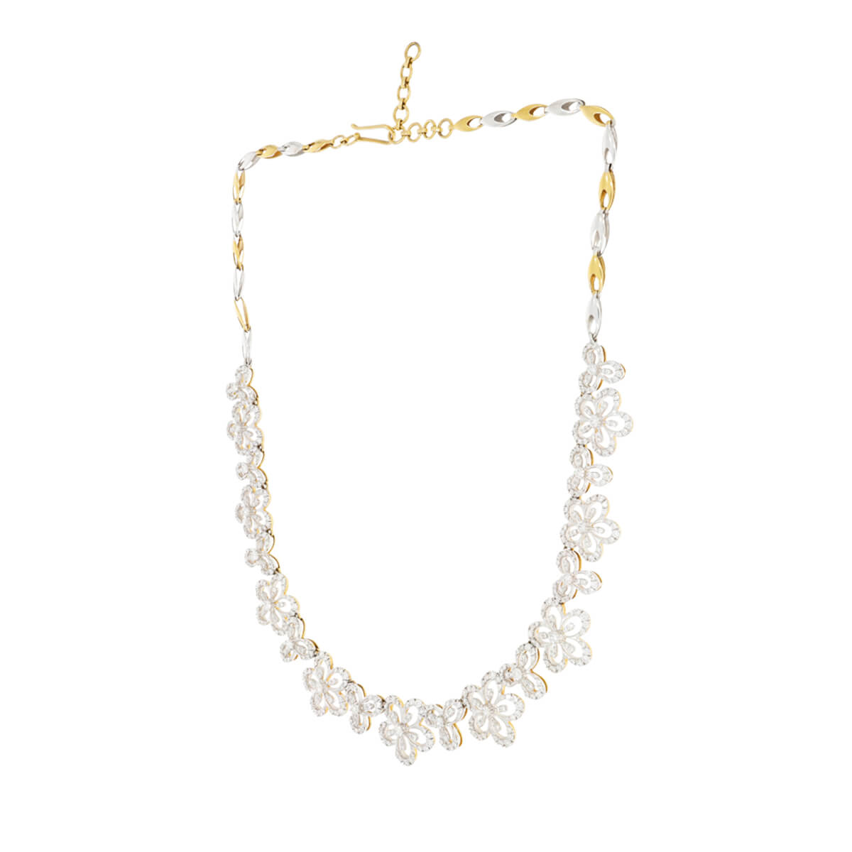Shimmering Blossoms Diamond Short Necklace