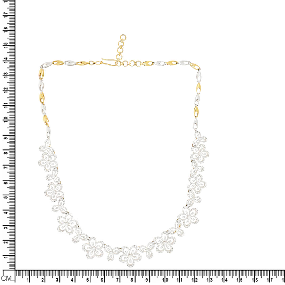 Shimmering Blossoms Diamond Short Necklace