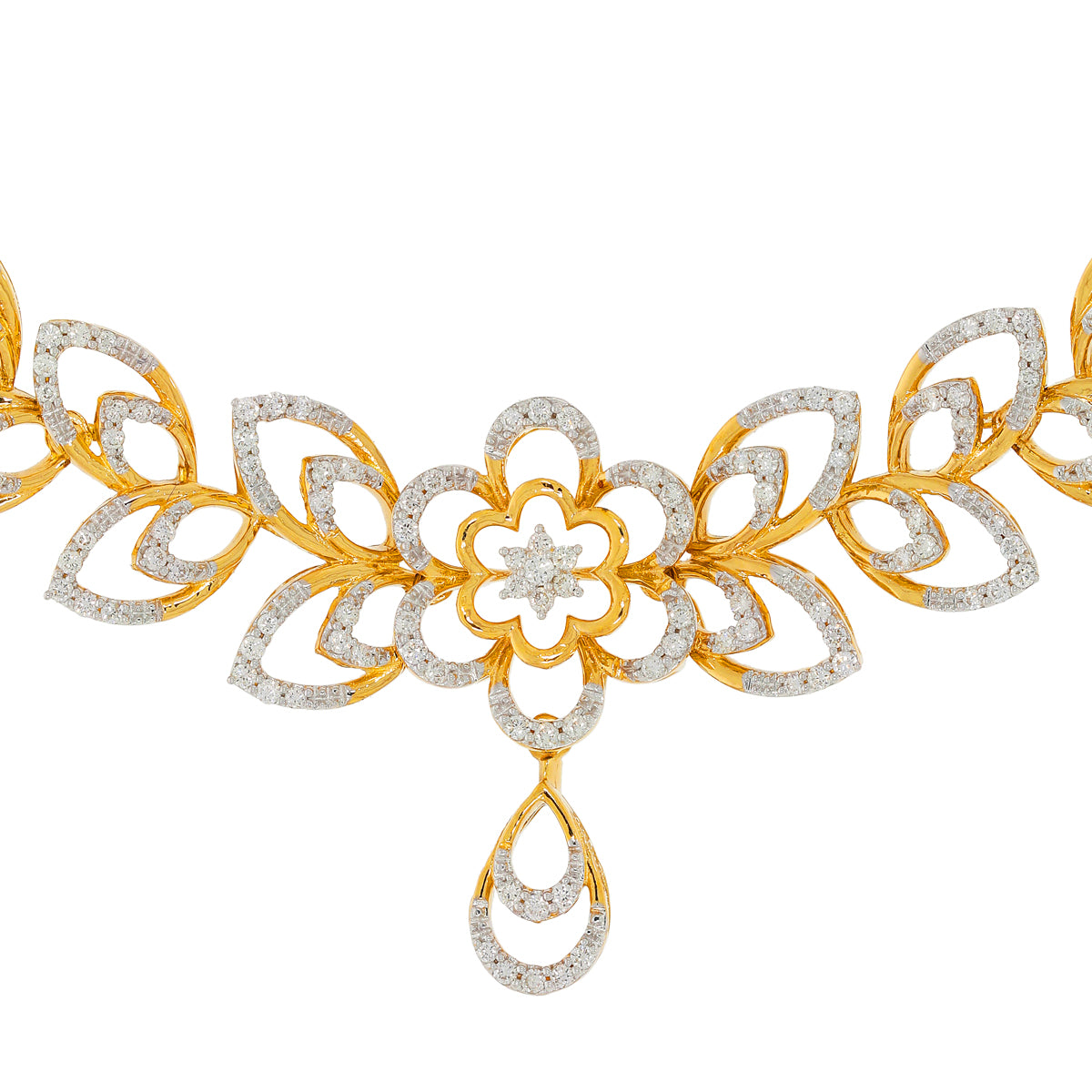 Shimmering Petals Harmony Diamond Short Necklace