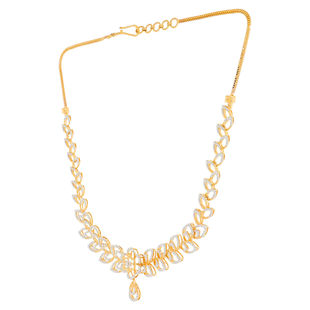 Shimmering Petals Harmony Diamond Short Necklace