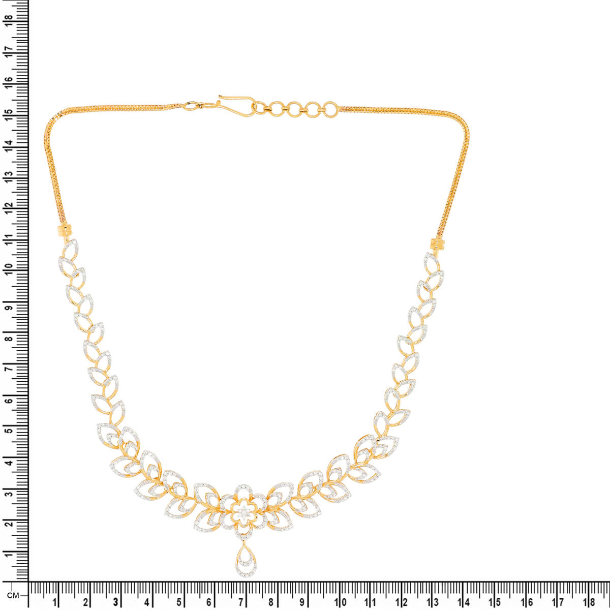 Shimmering Petals Harmony Diamond Short Necklace