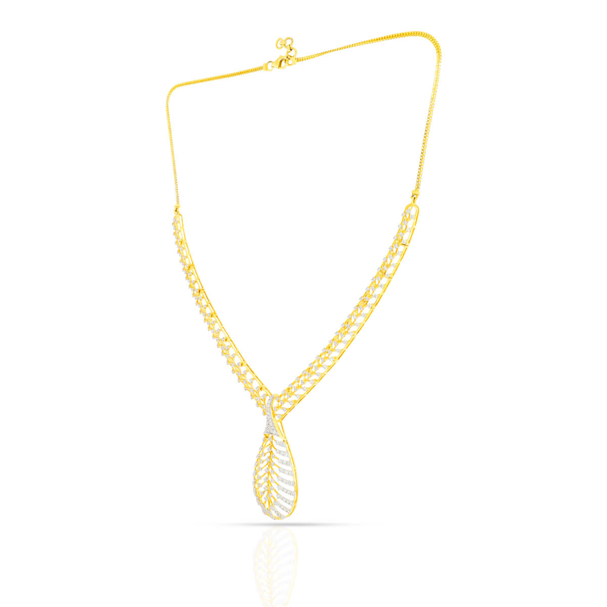 Dew Drop Dazzle Diamond Short Necklace