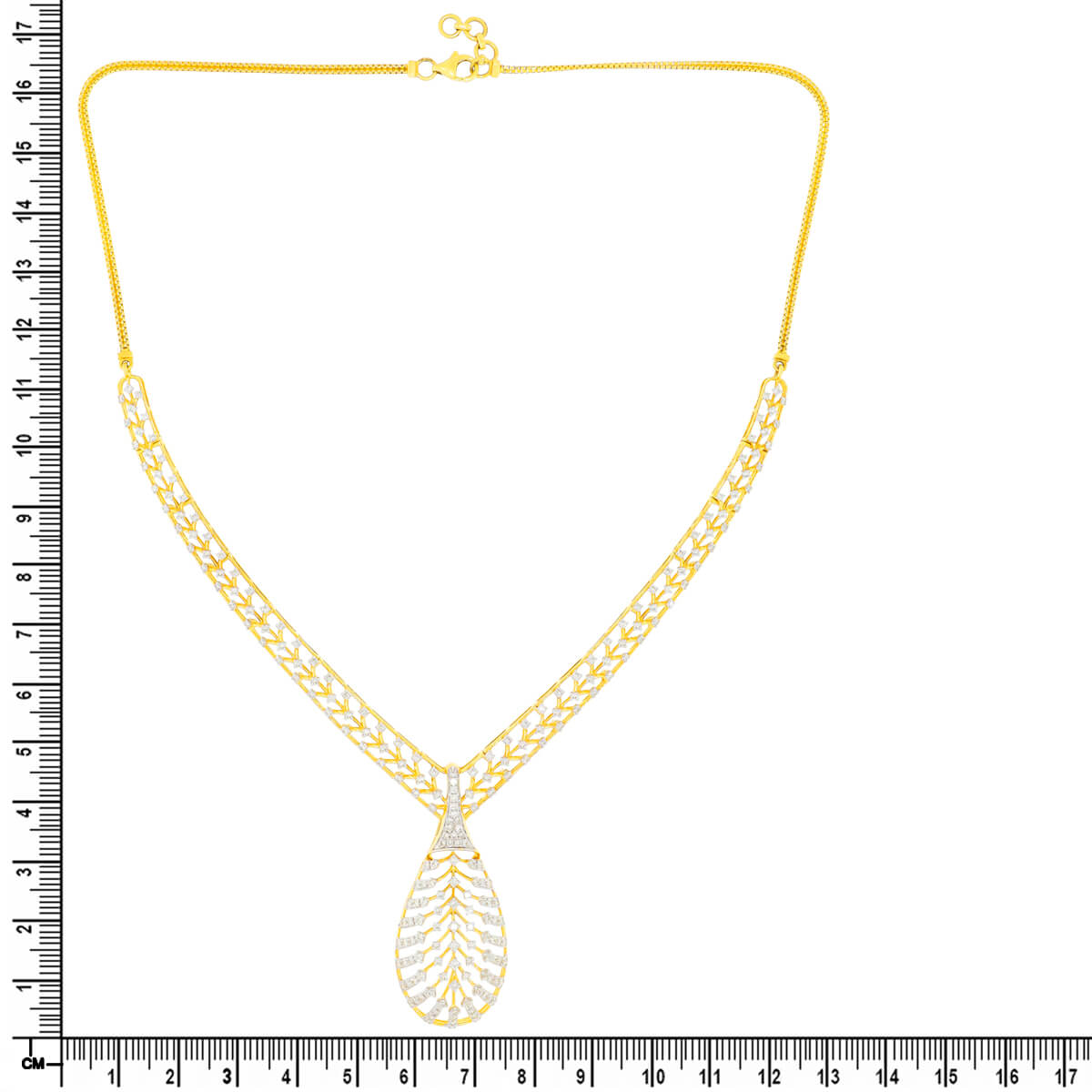 Dew Drop Dazzle Diamond Short Necklace
