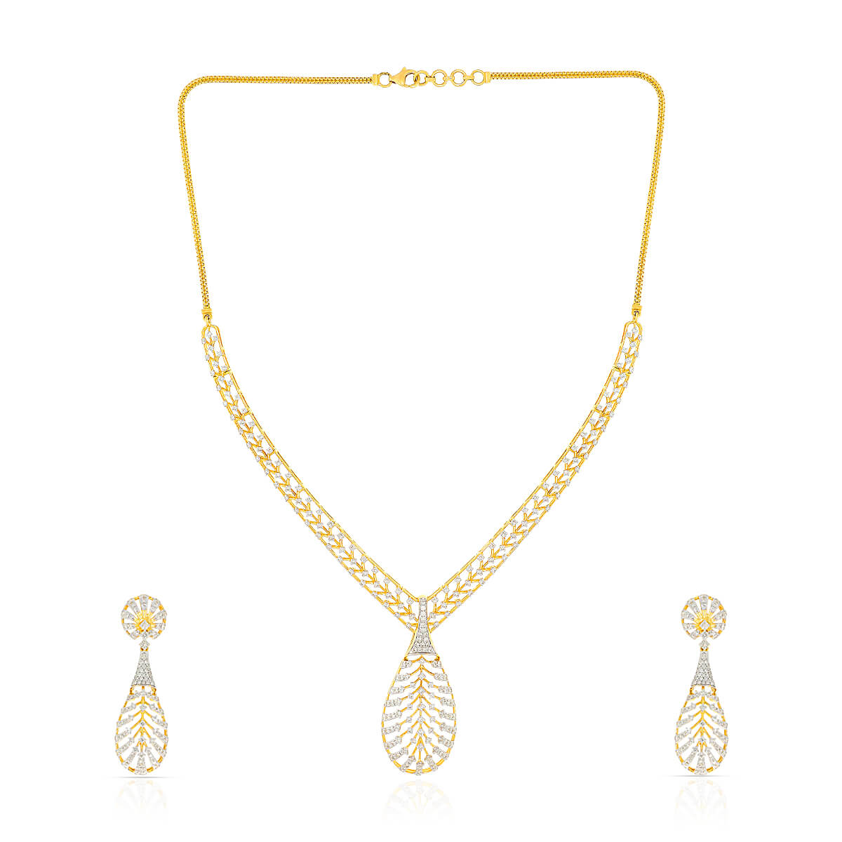 Radiant Dew Drops Diamond Short Necklace