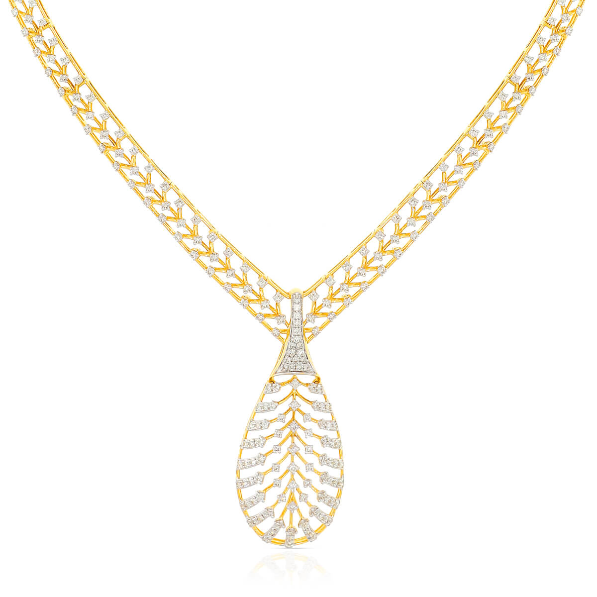 Radiant Dew Drops Diamond Short Necklace