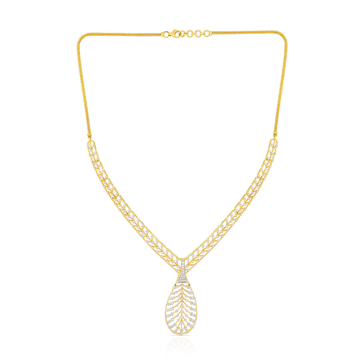 Radiant Dew Drops Diamond Short Necklace