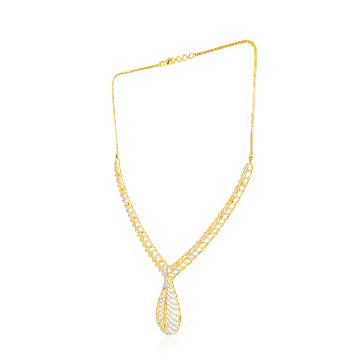 Radiant Dew Drops Diamond Short Necklace