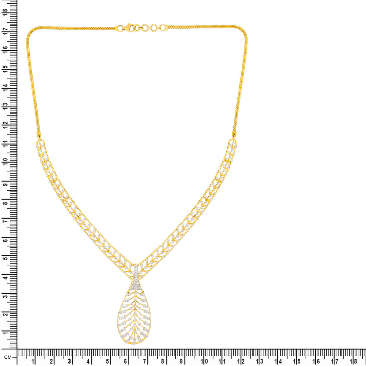 Radiant Dew Drops Diamond Short Necklace