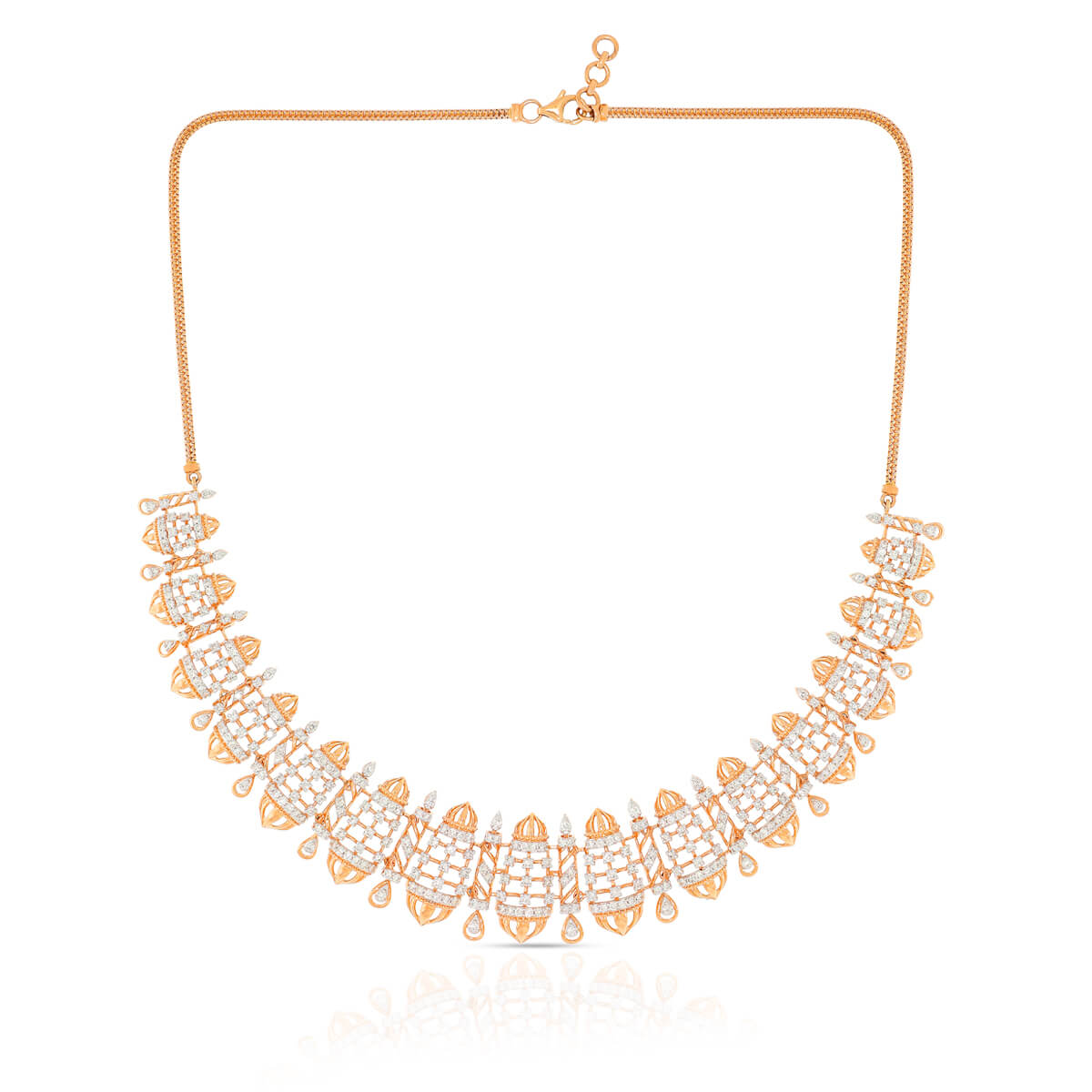 Vivid Gleam Diamond Short Necklace