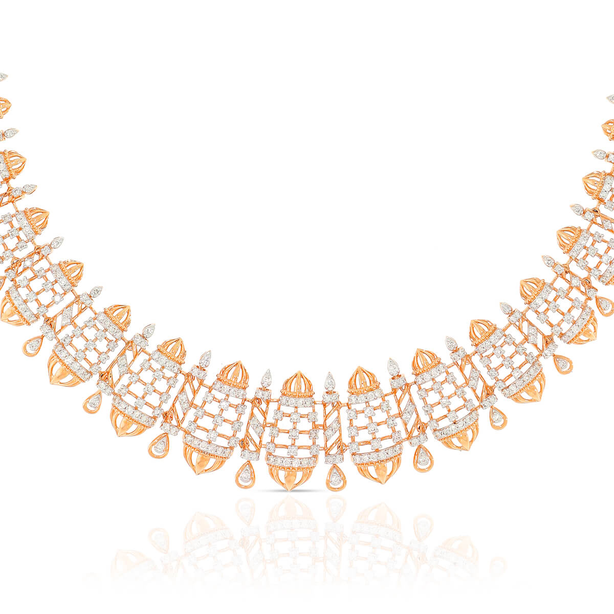 Vivid Gleam Diamond Short Necklace