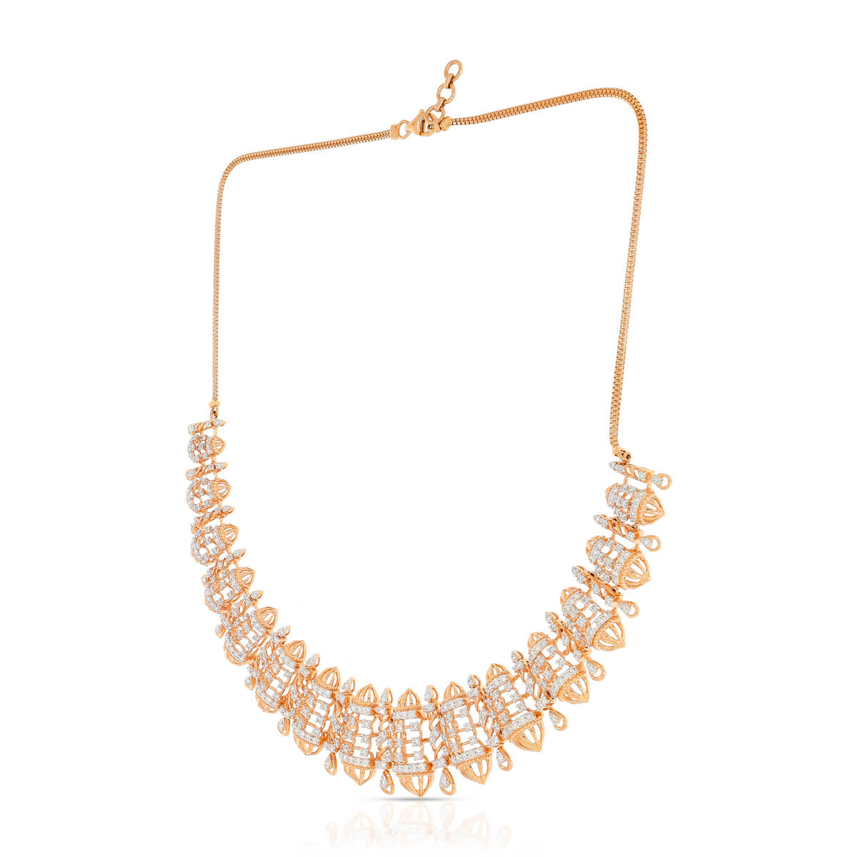 Vivid Gleam Diamond Short Necklace