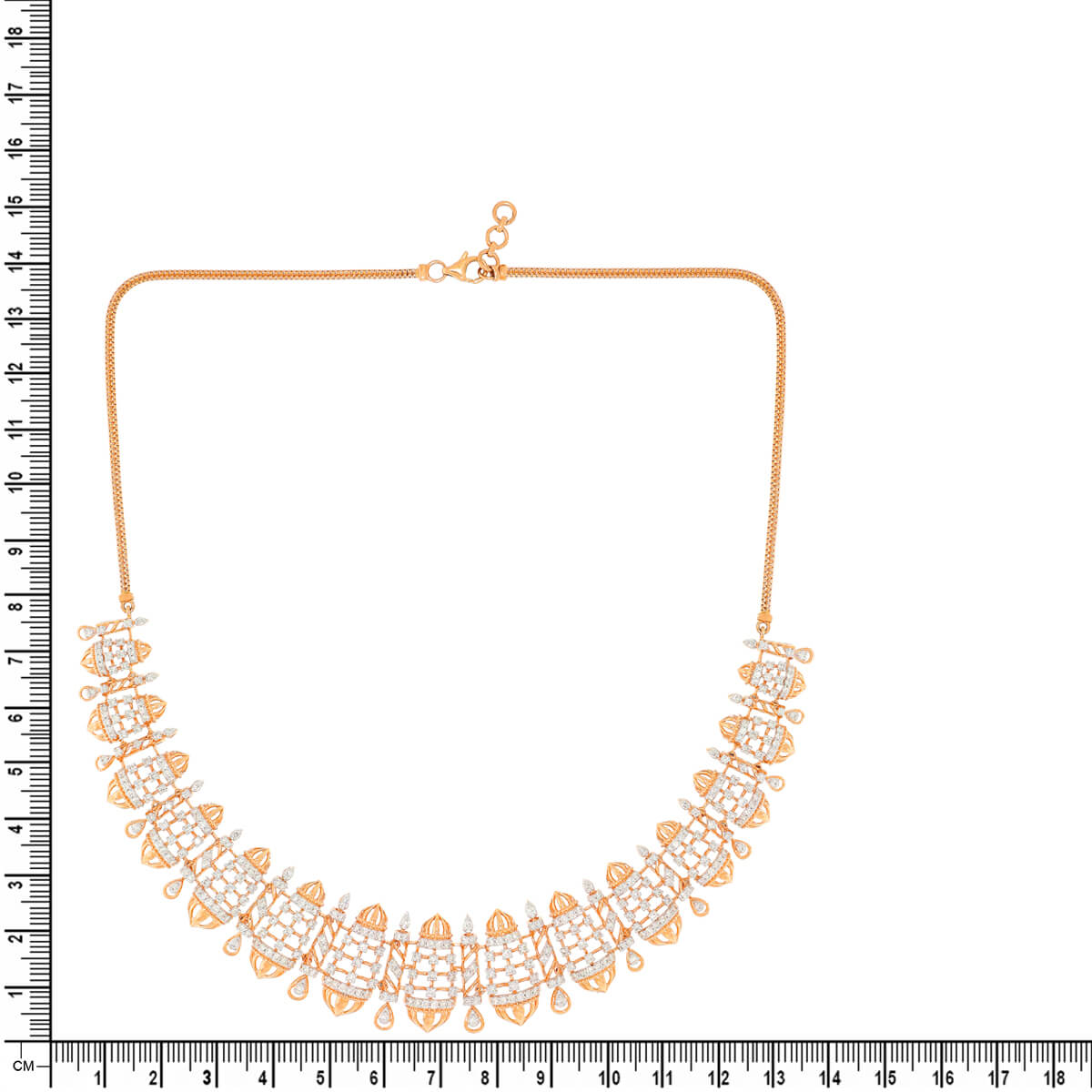 Vivid Gleam Diamond Short Necklace