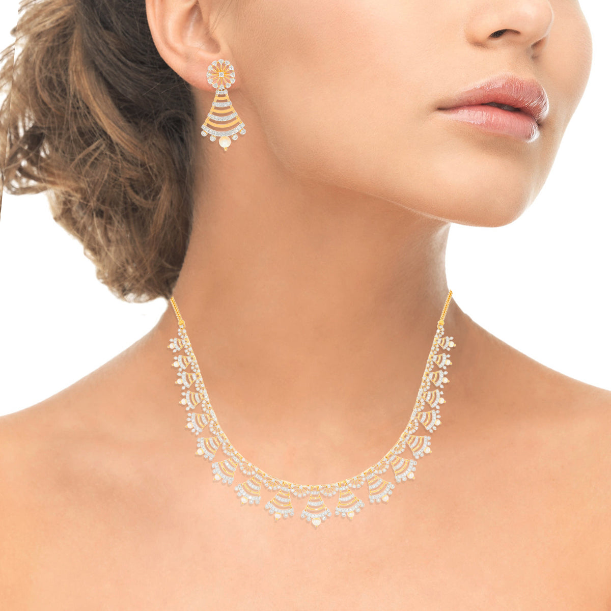 Triad Radiance Diamond Short Necklace