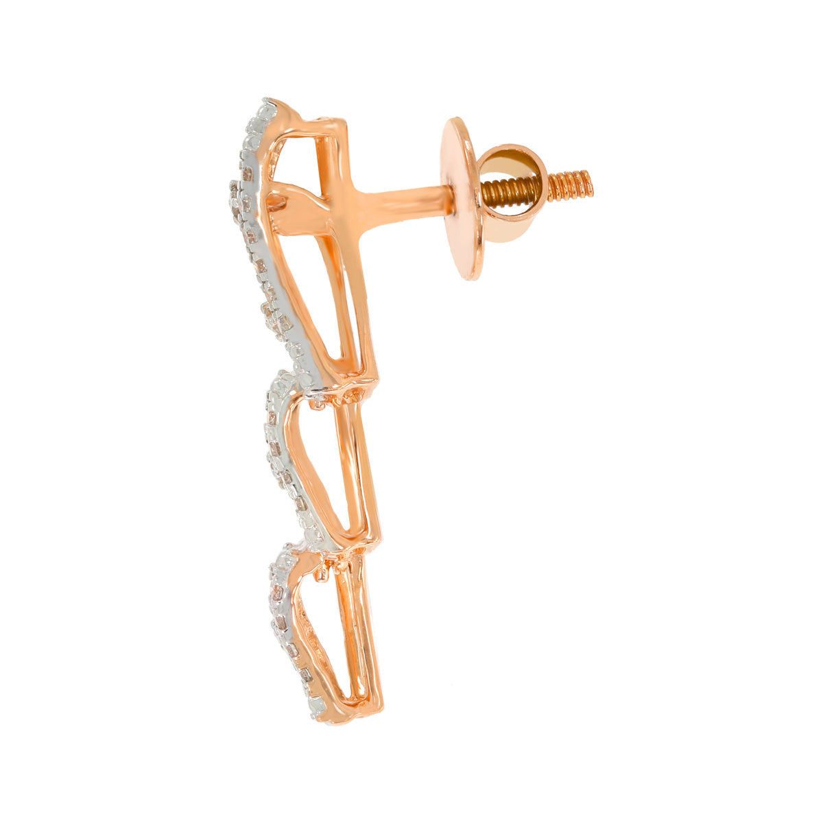 Chevron Shine Diamond Short Necklace