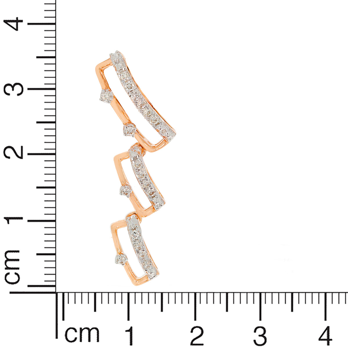 Chevron Shine Diamond Short Necklace