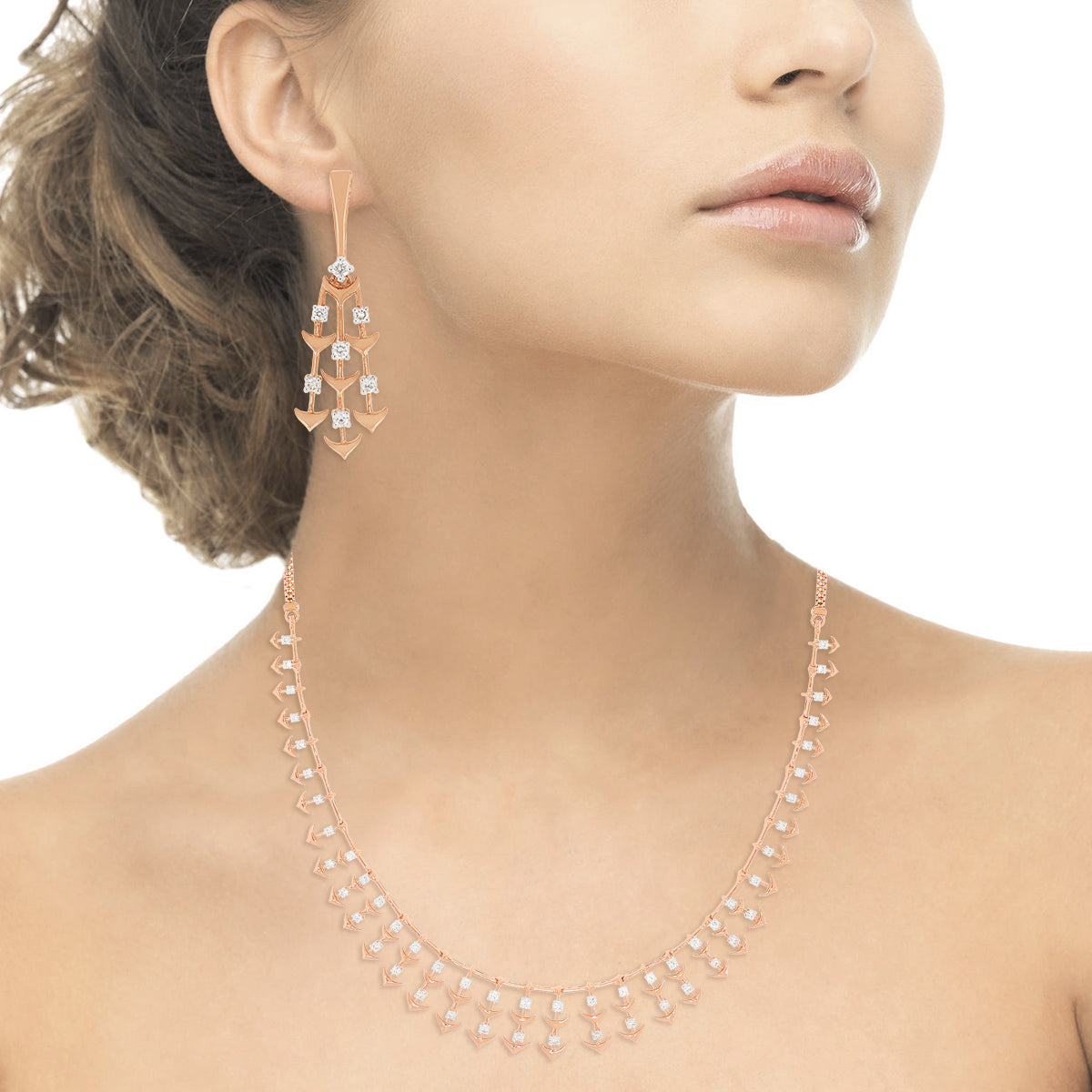 Soft Dazzle Diamond Short Necklace