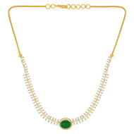 Minimalist Shimmer Diamond Short Necklace