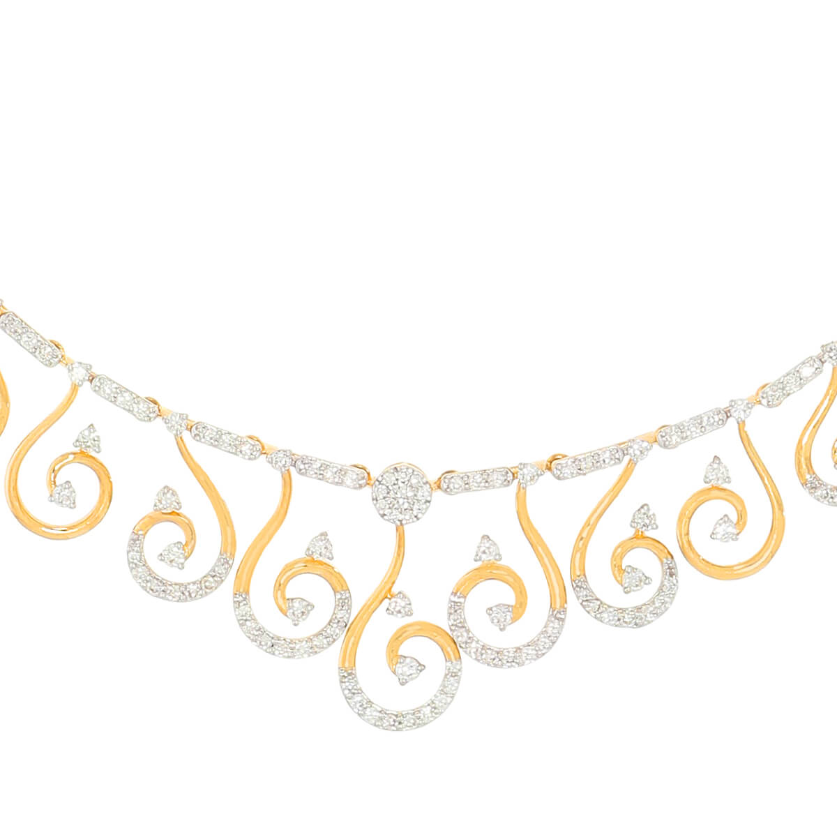 Luxe Swirl Diamond Short Necklace