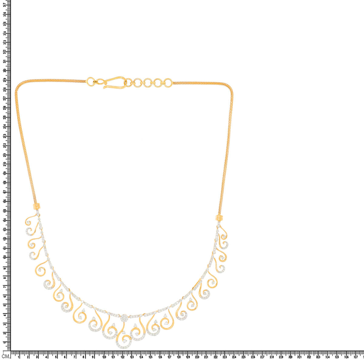 Luxe Swirl Diamond Short Necklace