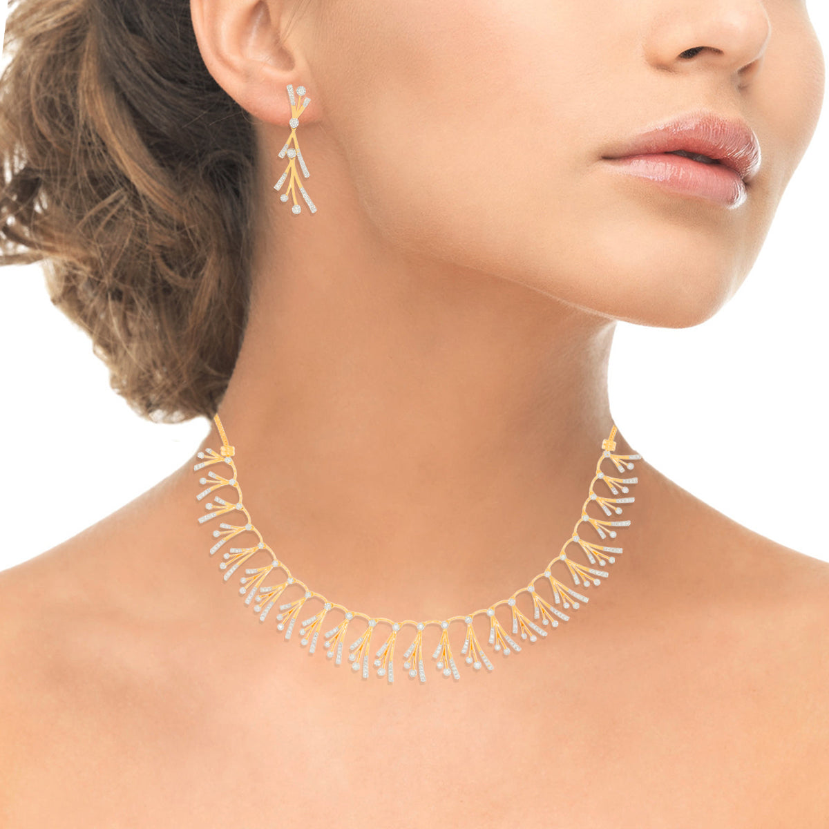 Graceful Gleam Diamond Short Necklace