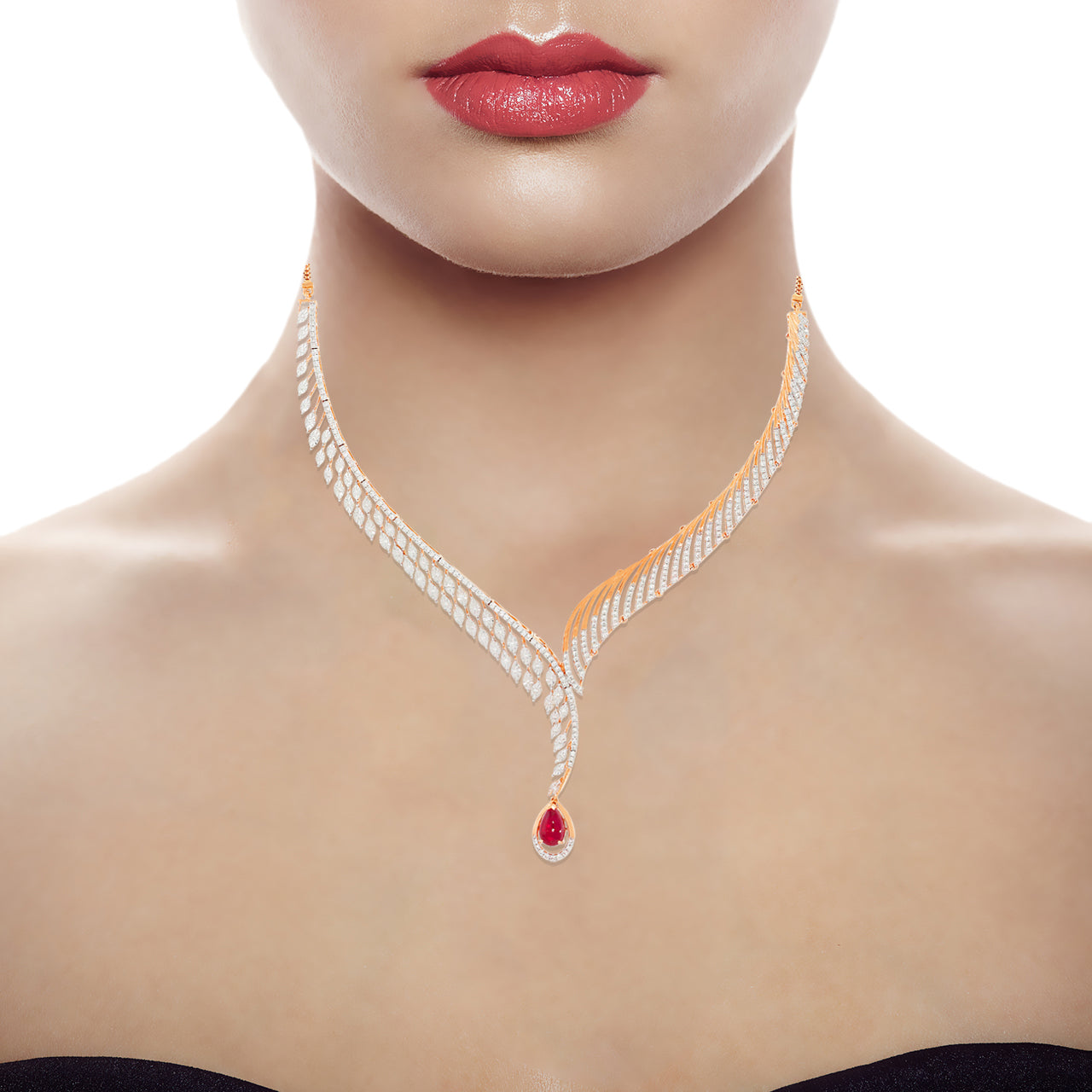 Elegant Shine Diamond Short Necklace