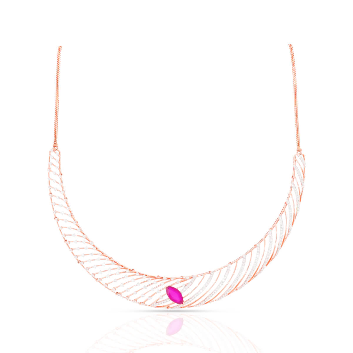 Minimalist Shine Wedding Diamond Necklace