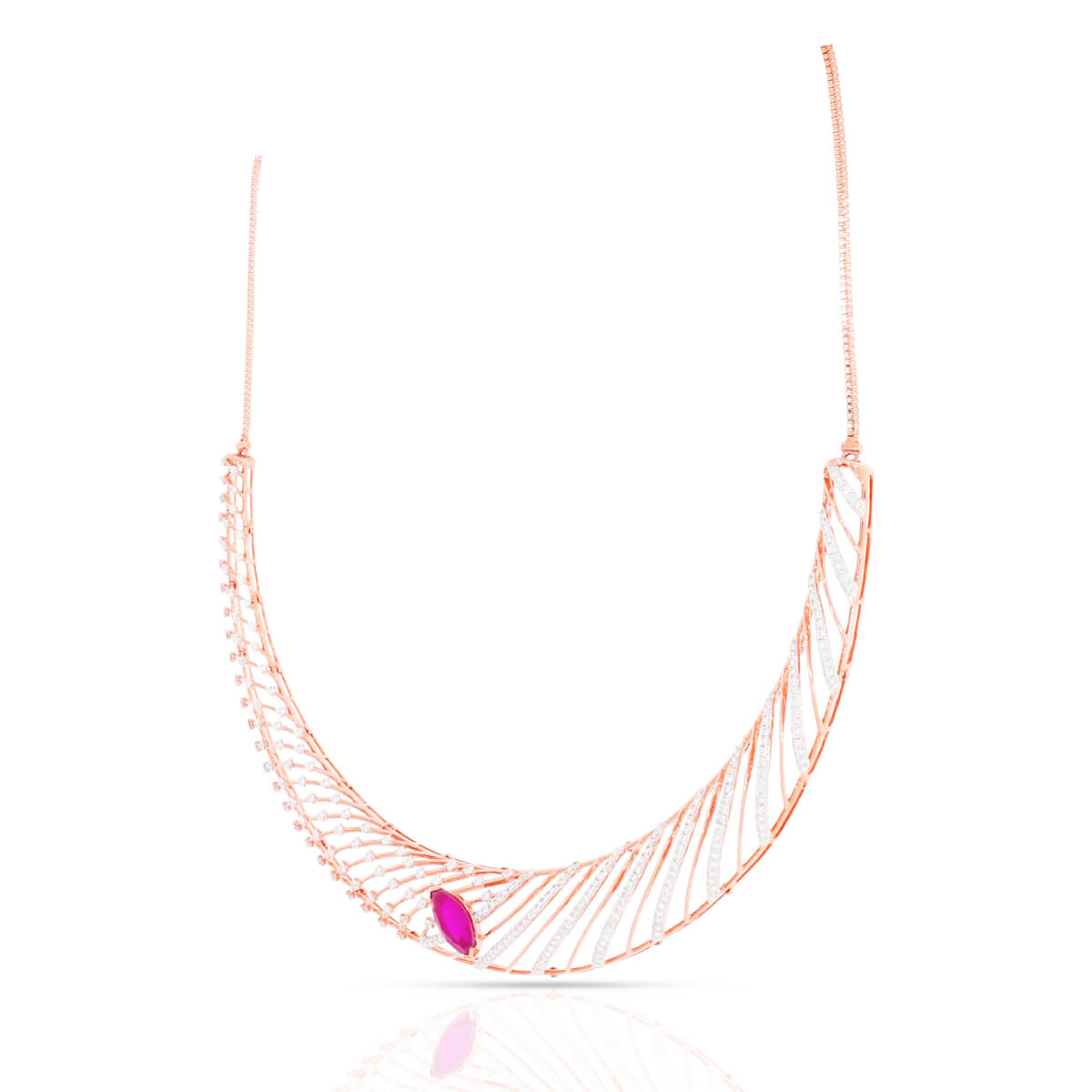 Minimalist Shine Wedding Diamond Necklace