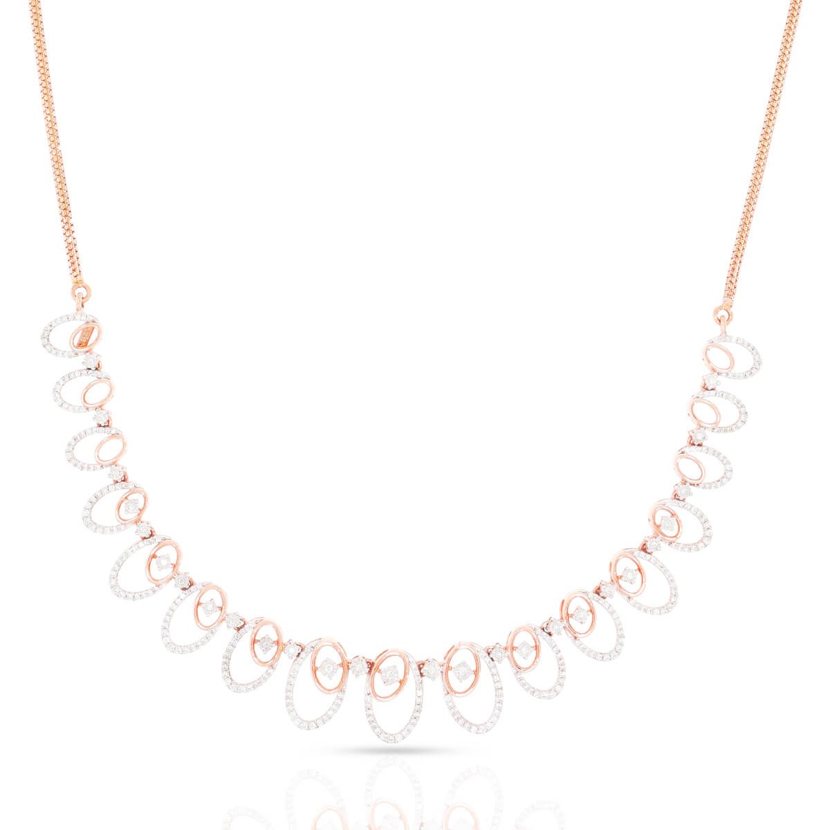 Contemporary Shine Diamond Short Necklace