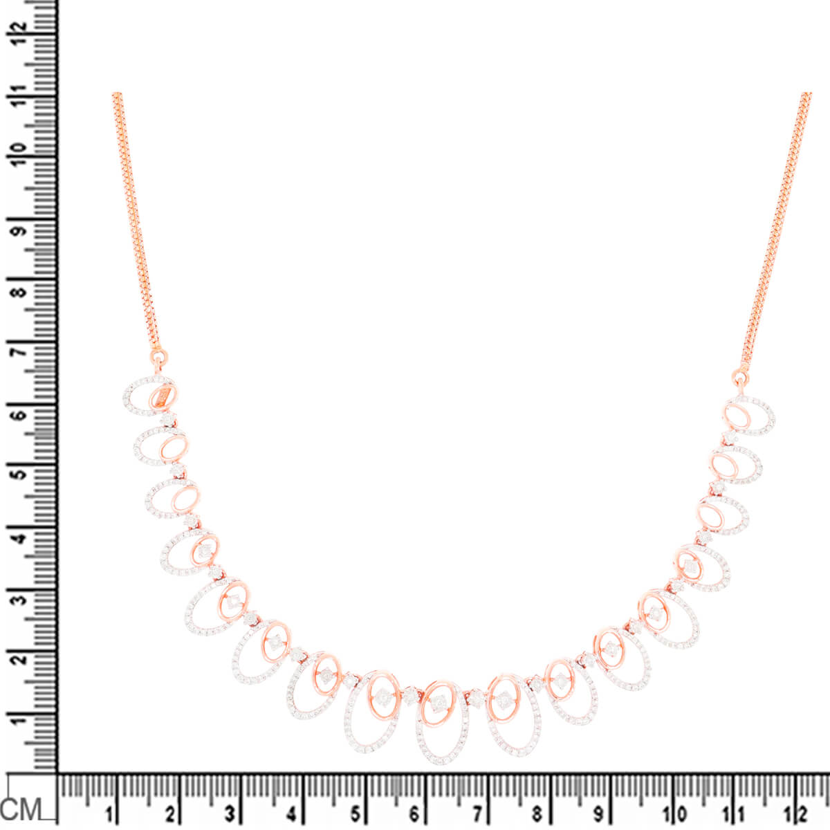 Contemporary Shine Diamond Short Necklace